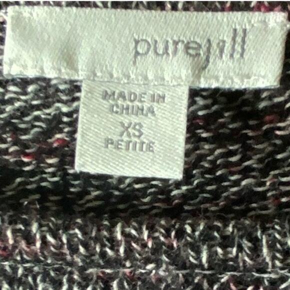 Pure J Jill Wool Cashmere Sweater Womens XS Petite Long Sleeve Side Slit Knit - Picture 8 of 8